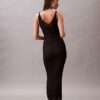 Midi-Kleid aus Viskose-Rippstrick Midi-Kleid aus Viskose-Rippstrick