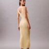 Midi-Kleid aus Viskose-Rippstrick