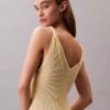 Midi-Kleid aus Viskose-Rippstrick