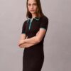 Midi-Kleid mit Colorblock-Besatz