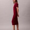 Midi-Kleid mit Colorblock-Besatz
