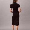 Midi-Kleid mit Colorblock-Besatz