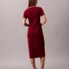 Midi-Kleid mit Colorblock-Besatz