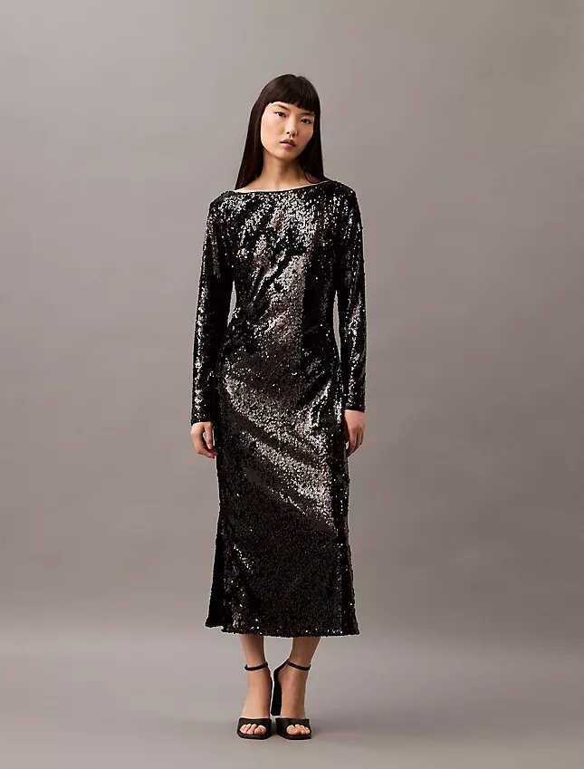 Midi-Kleid mit Pailletten Midi-Kleid mit Pailletten