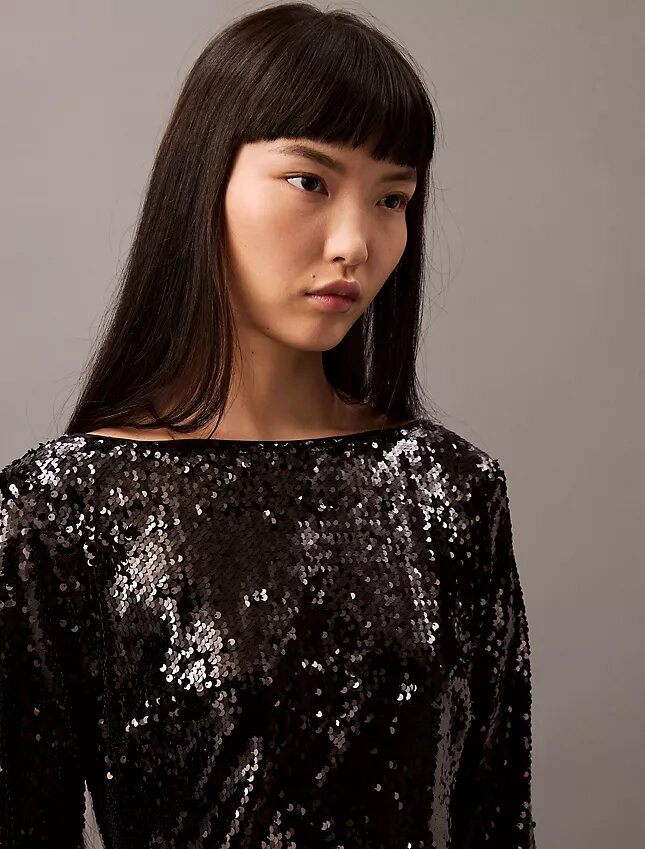 Midi-Kleid mit Pailletten Midi-Kleid mit Pailletten