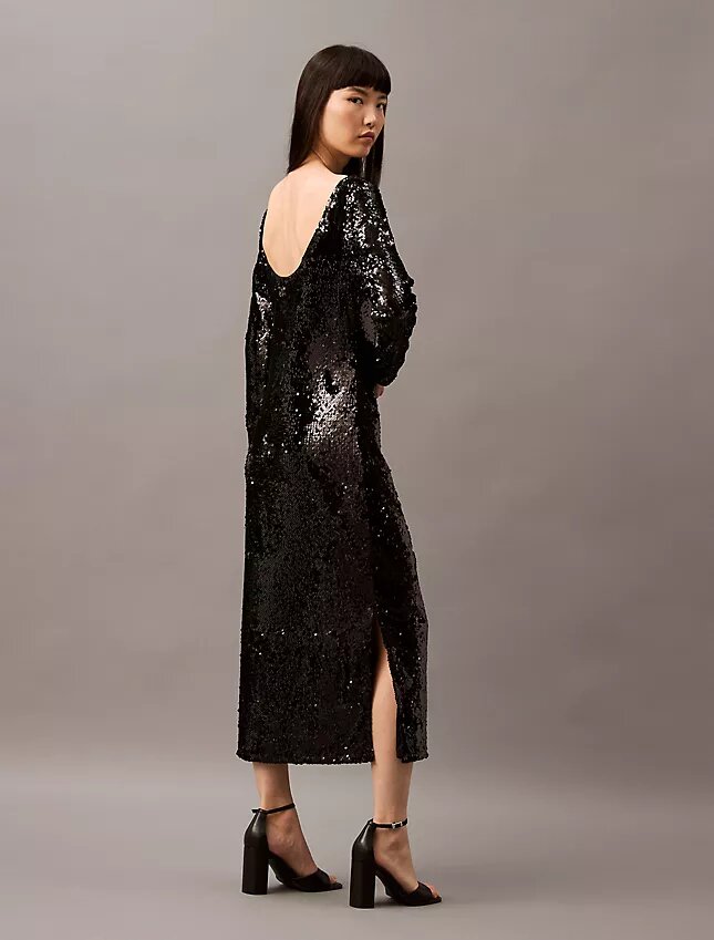Midi-Kleid mit Pailletten Midi-Kleid mit Pailletten