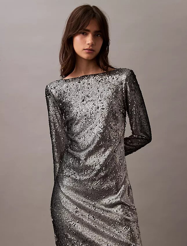 Midi-Kleid mit Pailletten Midi-Kleid mit Pailletten