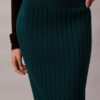 Midi-Rock aus geripptem Baumwollstoff Midi-Rock aus geripptem Baumwollstoff