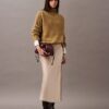 Midi-Rock aus Stretch-Satin Midi-Rock aus Stretch-Satin
