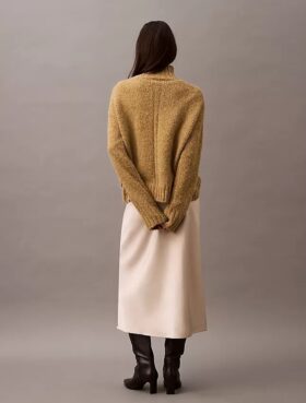 Midi-Rock aus Stretch-Satin