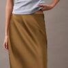 Midi-Rock aus Stretch-Satin Midi-Rock aus Stretch-Satin