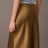 Midi-Rock aus Stretch-Satin Midi-Rock aus Stretch-Satin