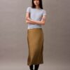 Midi-Rock aus Stretch-Satin Midi-Rock aus Stretch-Satin