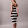 Midi-Tank-Kleid aus geripptem Baumwollstoff