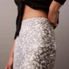 Midirock aus Crushed-Satin mit Print Midirock aus Crushed-Satin mit Print