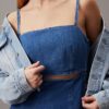 Mini-Kleid aus Denim mit Cut-outs Mini-Kleid aus Denim mit Cut-outs