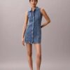 Mini-Kleid mit Denim-Nähten Mini-Kleid mit Denim-Nähten