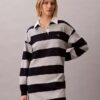 Mini-Polokleid mit College-Streifen