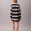 Mini-Polokleid mit College-Streifen