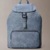 Mini-Rucksack mit Denim-Logo und Klappe Mini-Rucksack mit Denim-Logo und Klappe