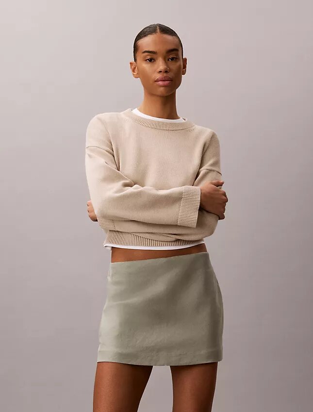 Mini-Skort aus Leinenmischung Mini-Skort aus Leinenmischung