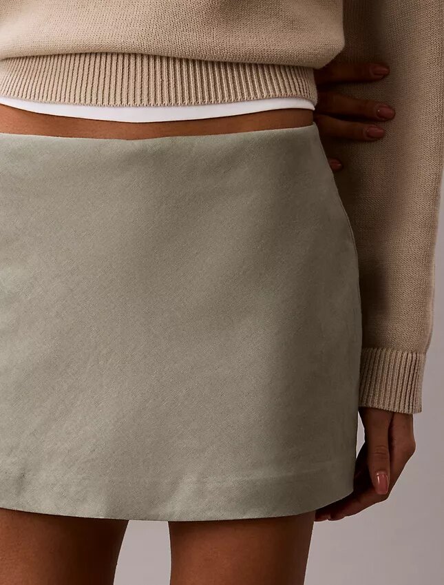 Mini-Skort aus Leinenmischung Mini-Skort aus Leinenmischung