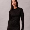 Mini-Strickkleid aus Lurex-Merinowollmischung