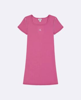 Mini-T-Shirt-Kleid für Mädchen mit Monogram