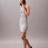 Mini-Tanktop-Kleid aus Baumwollripp mit Logo-Print