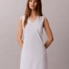 Minikleid aus Baumwollmischung mit V-Ausschnitt Minikleid aus Baumwollmischung mit V-Ausschnitt