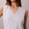 Minikleid aus Baumwollmischung mit V-Ausschnitt Minikleid aus Baumwollmischung mit V-Ausschnitt