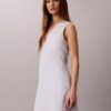 Minikleid aus Baumwollmischung mit V-Ausschnitt Minikleid aus Baumwollmischung mit V-Ausschnitt
