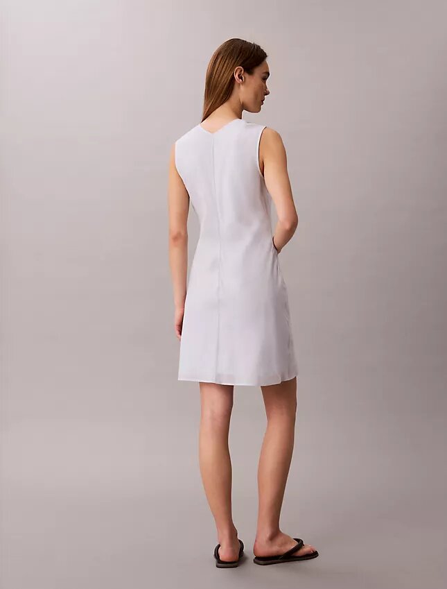 Minikleid aus Baumwollmischung mit V-Ausschnitt Minikleid aus Baumwollmischung mit V-Ausschnitt
