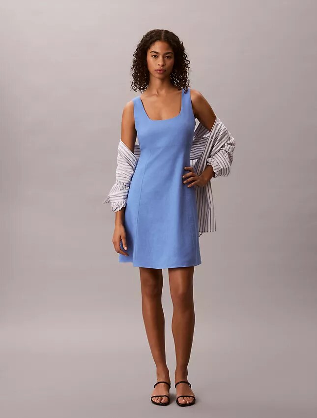Minikleid aus Leinenmischung Minikleid aus Leinenmischung