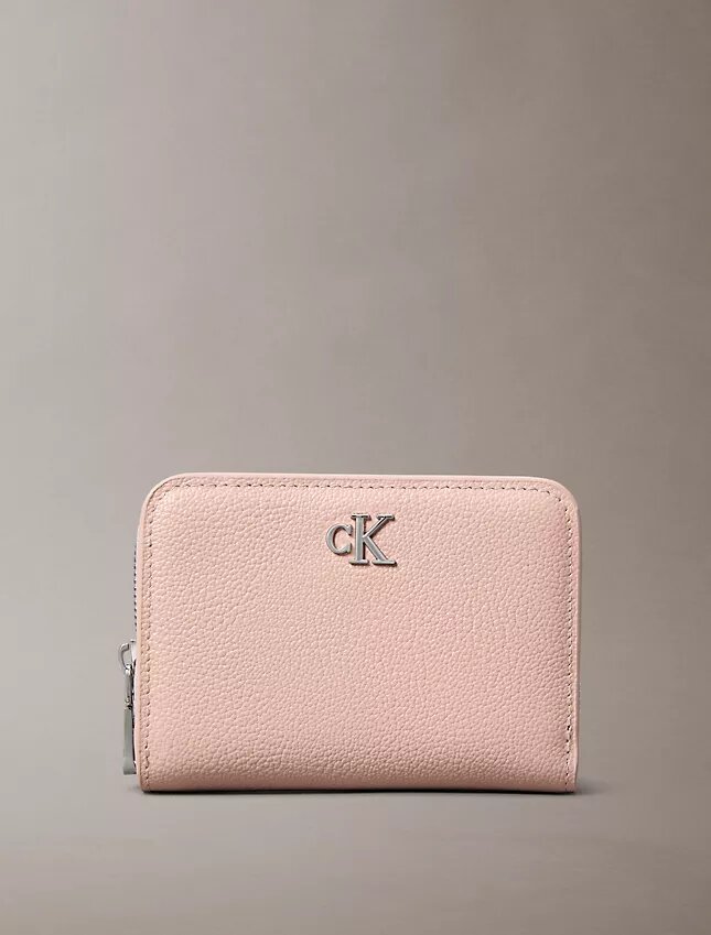 Minimalistische Monogram-Geldbörse mit Reißverschluss und Klappe Minimalistische Monogram-Geldbörse mit Reißverschluss und Klappe