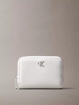 Minimalistische Monogram-Geldbörse mit Reißverschluss und Klappe