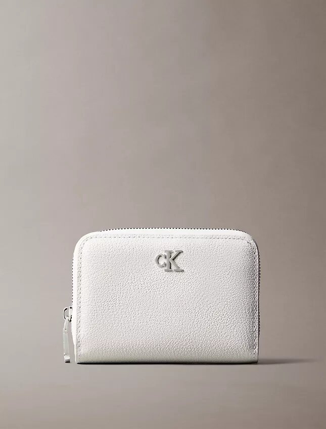 Minimalistische Monogram-Geldbörse mit Reißverschluss und Klappe Minimalistische Monogram-Geldbörse mit Reißverschluss und Klappe