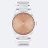 Minimalistische Uhr mit integriertem Gliederarmband, 32 mm
