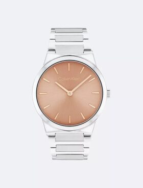 Minimalistische Uhr mit integriertem Gliederarmband, 32 mm