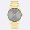 Minimalistische Uhr mit integriertem Gliederarmband, 32 mm