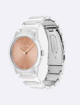 Minimalistische Uhr mit integriertem Gliederarmband, 32 mm