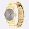 Minimalistische Uhr mit integriertem Gliederarmband, 32 mm
