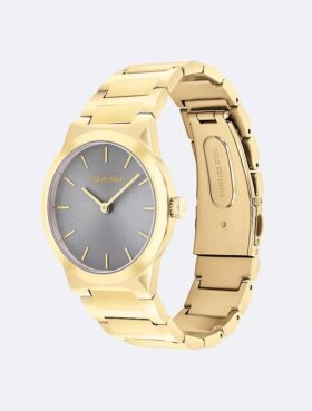 Minimalistische Uhr mit integriertem Gliederarmband, 32 mm