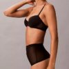 Minimalistischer Mesh-Thong mit hoher Taille Minimalistischer Mesh-Thong mit hoher Taille