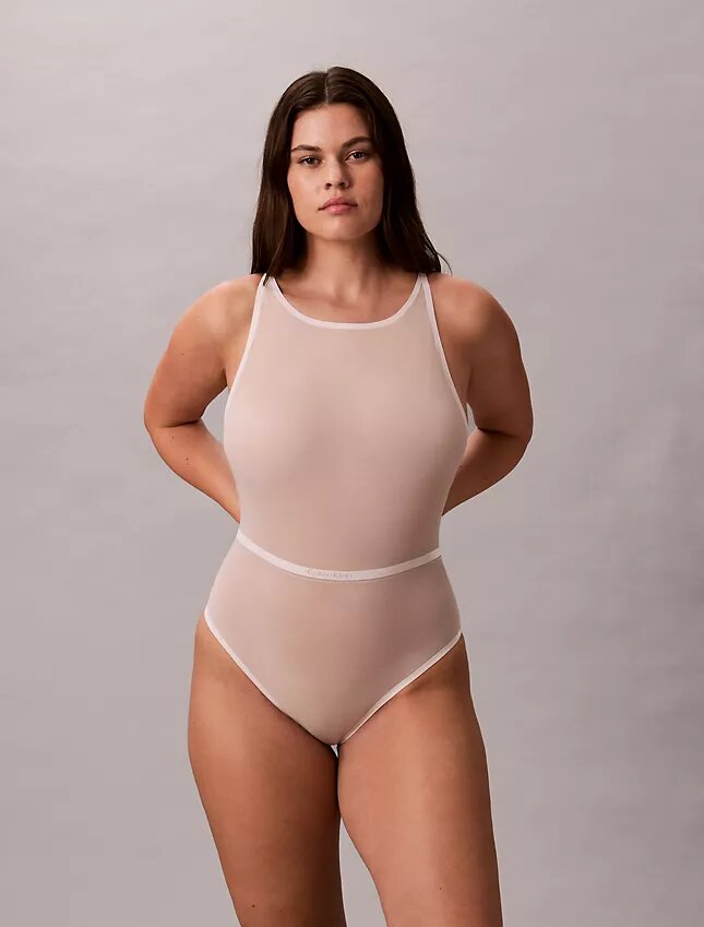 Minimalistischer Shapewear-Body aus Mesh Minimalistischer Shapewear-Body aus Mesh