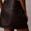 Minirock aus Kunstleder mit 5 Taschen