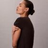 Modal-Stretch-Baby-T-Shirt mit Drop-Stitch-Muster