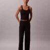 Modal-Stretch-Hose mit Drop-Stitch-Muster und weitem Bein Modal-Stretch-Hose mit Drop-Stitch-Muster und weitem Bein