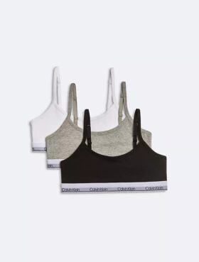 Modern Cotton-Bralettes für Mädchen im 3er-Pack