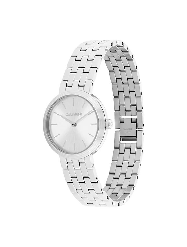 Moderne Armbanduhr mit Zifferblatt und Gliederarmband Moderne Armbanduhr mit Zifferblatt und Gliederarmband